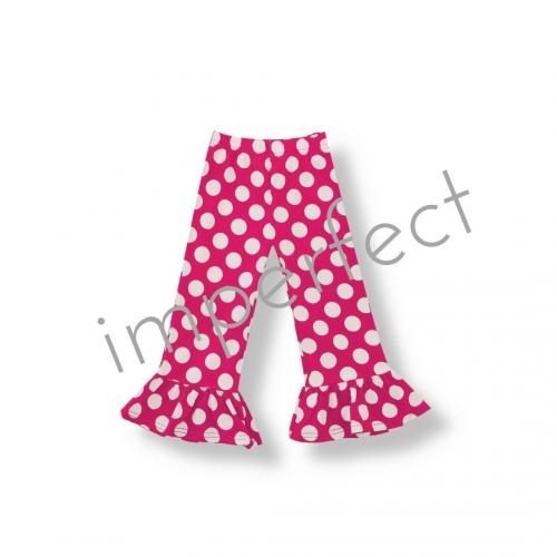 IMPERFECT- Girl's Polka Dot Ruffle Pants